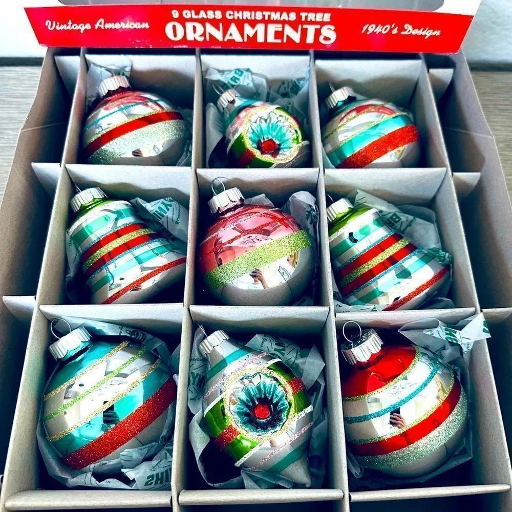 Christopher Radko Shiny Brite Vintage Christmas Ornaments